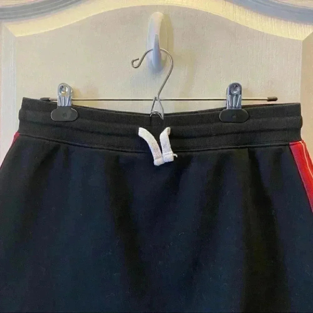 HBC Mini Skirt Fleece Team Canada Olympic Apparel Black Red Side Stripes Medium - Picture 5 of 14